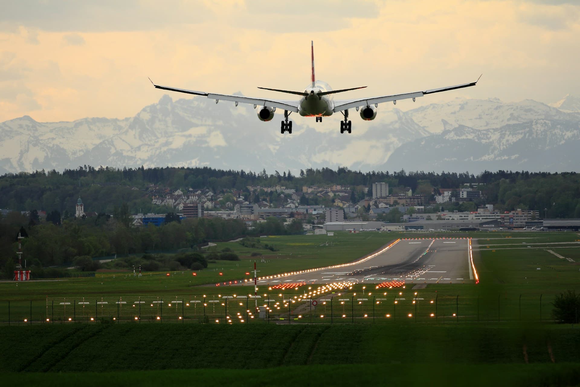 Commercial aircraft during takeoff
